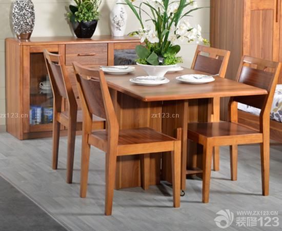 简约家居实木折叠餐桌设计图片大全2025