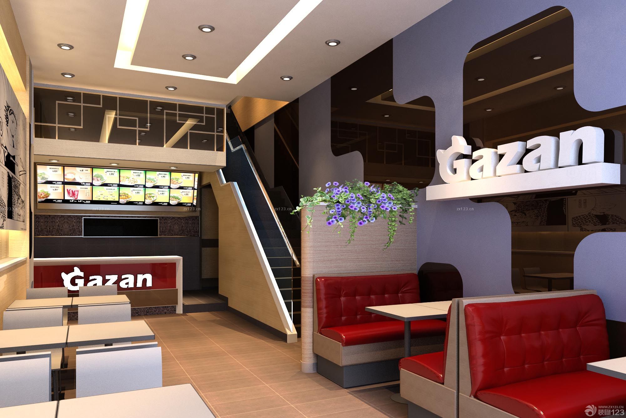 2020现代经典快餐店小餐桌设计效果图欣赏