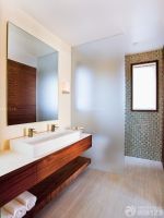 2025浴室磨砂玻璃隔断马赛克墙面效果图