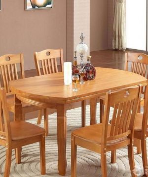 2025最新现代中式家装实木折叠餐桌设计图片