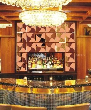 欧式酒吧吧台黄色灯光装饰设计图片