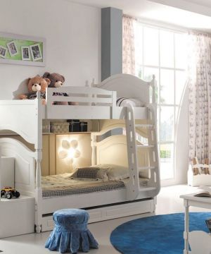 美式风格儿童房家具高低床设计图片欣赏