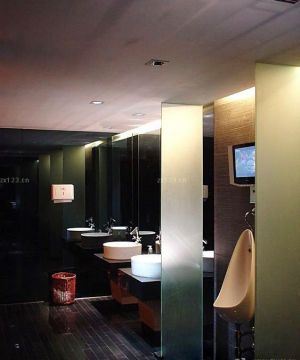 男厕磨砂玻璃隔断装修效果图大全