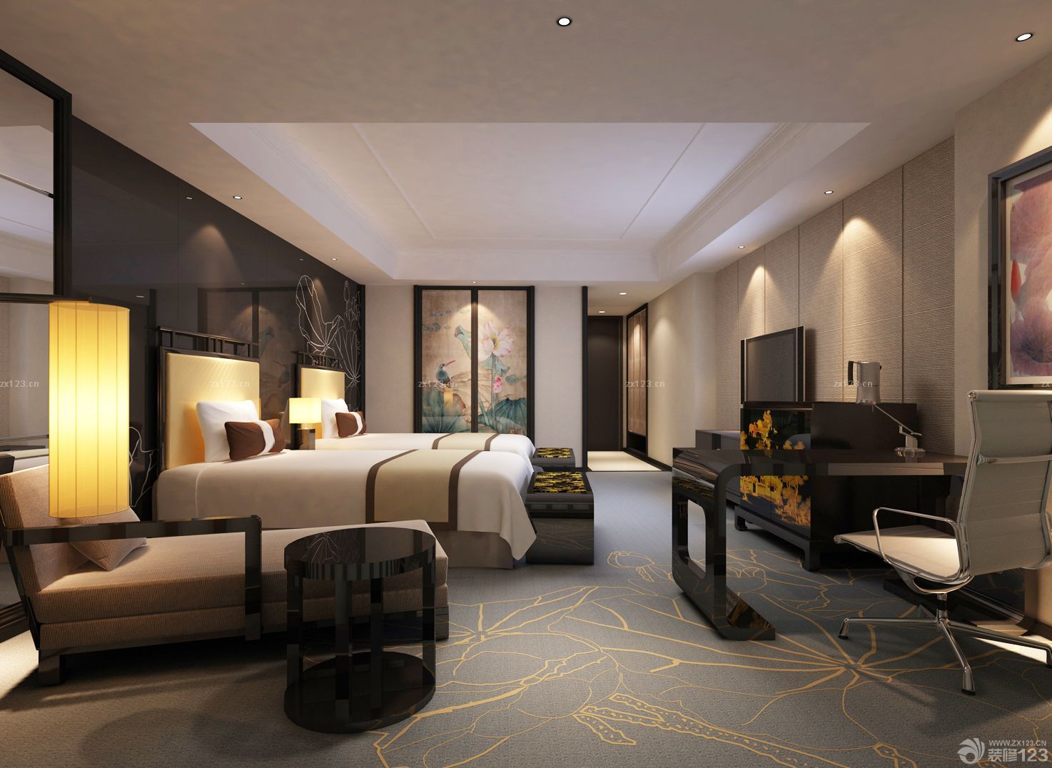 经典古典风格快捷酒店房间设计案例大全