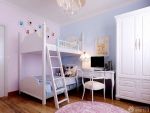 10平米儿童房白色高低床设计图片欣赏