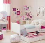 最新美式简约风格10平米儿童房白色家具设计图片