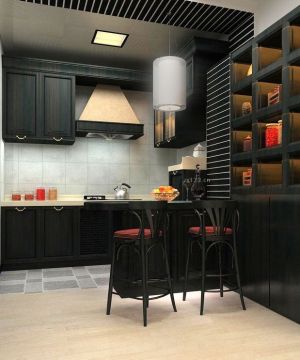 90平新房开放式厨房隔断设计效果图片