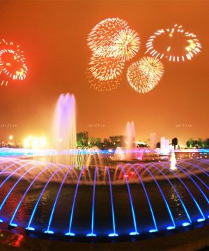 2025现代风格广场喷泉装修图片