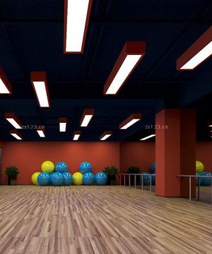 2023最新健身会所瑜伽室简约吊灯装修实景图欣赏