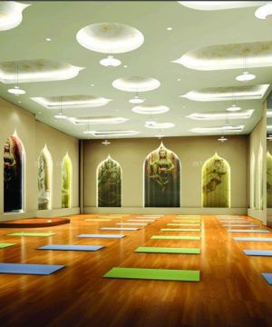 2025最新健身会所瑜伽室欧式装修风格效果图