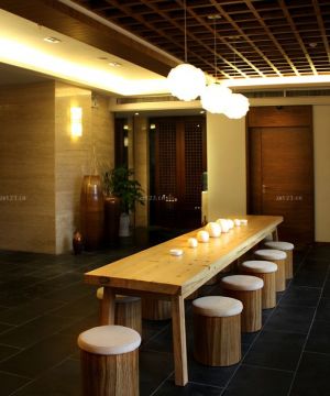 东南亚风格快捷酒店餐厅装修设计实景图欣赏