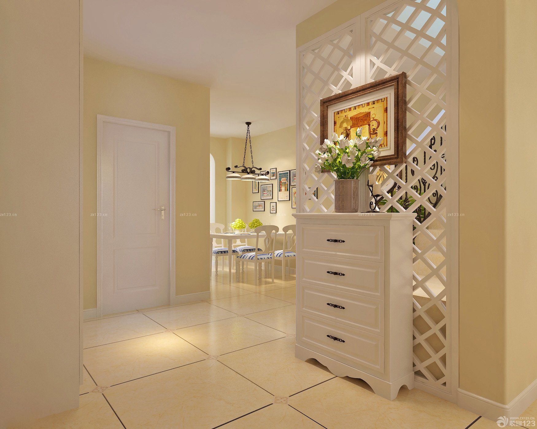 入户门玄关隔断设计效果图片