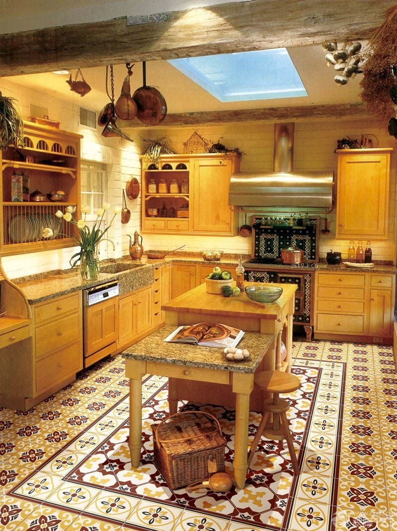 2025乡村别墅厨房实木整体橱柜装修图片大全