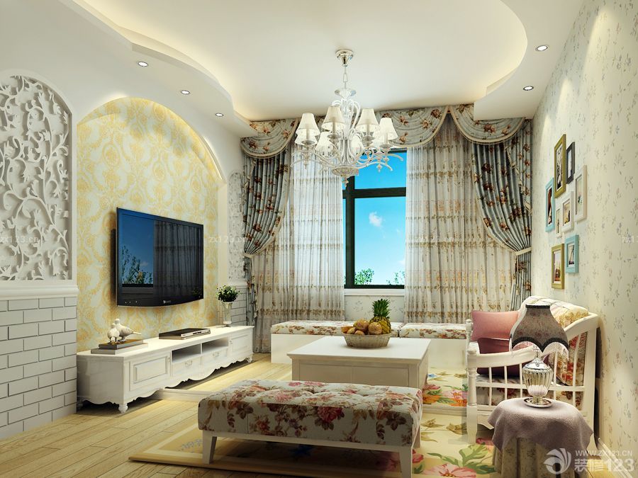 2025田园风格小花窗帘设计图片大全