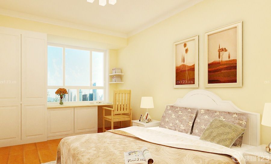 2025最新简约风格飘窗改书桌设计图