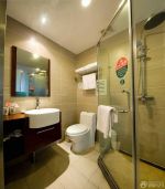 快捷酒店卫生间浴室玻璃隔断门装修图片大全