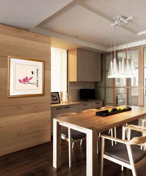 110平米房子厨房实木整体橱柜设计效果图片