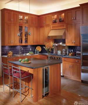2023最新开放式厨房实木整体橱柜装修样板间大全