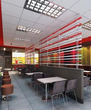 2025小型快餐店隔断设计案例