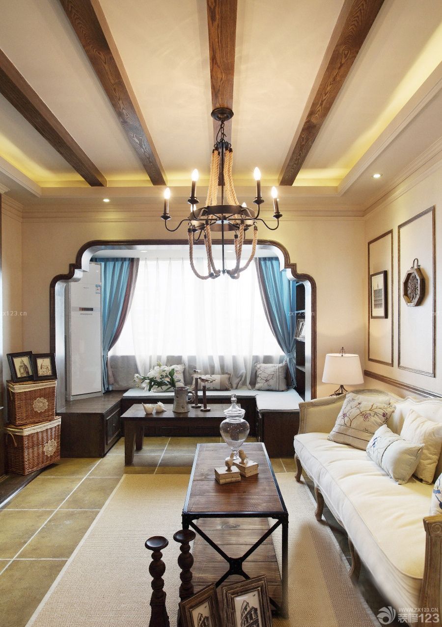 混搭风格2025最新家装样板房顶面造型装修效果图