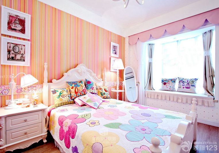 田园风格2025最新家装样板房卧室设计图