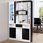 2025简约家装客厅玄关酒柜隔断设计样板房