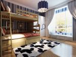 最新简单一室一厅卧室高低床装修设计图片