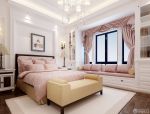 2023欧式风格简单一室一厅卧室飘窗沙发装修设计图片