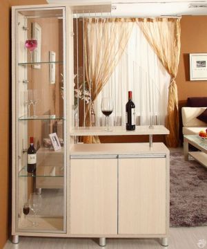 现代风格客厅玄关酒柜隔断设计效果图欣赏