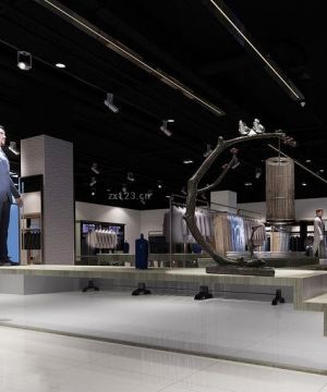 2025男士服装店吊顶灯装修设计效果图