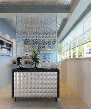 2025最新现代风格家庭玄关隔断鞋柜设计效果图