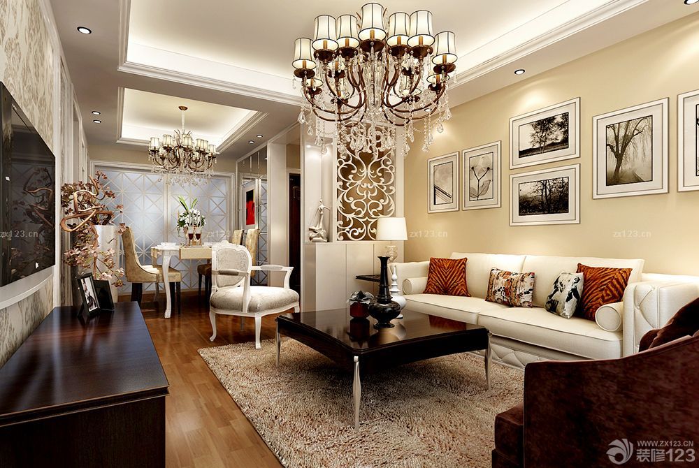 2025小户型楼房欧式客厅装修效果图大全