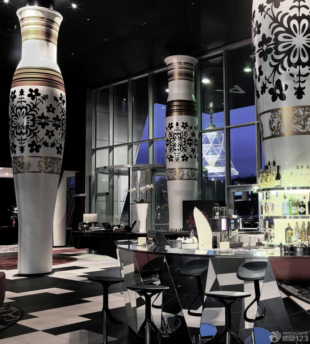 中式会所设计青花瓷装修设计样板