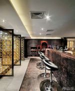 中式会所设计镂空雕花隔断装修图片欣赏