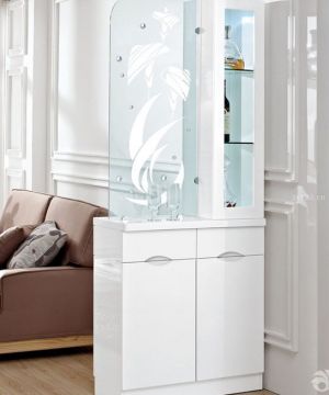 最新78平现代小户型隔断鞋柜装饰效果图片