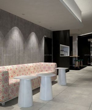 快捷酒店大堂布艺沙发装修样板大全