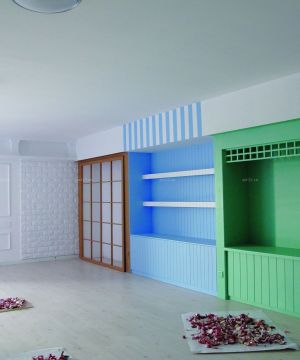 摄影棚简约背景墙面装修效果图