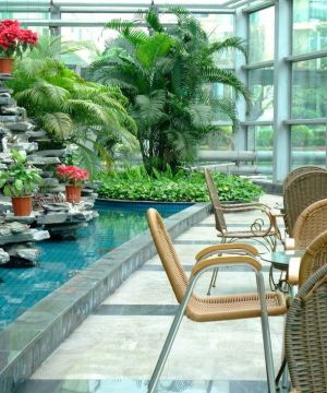 现代茶楼假山喷泉效果图欣赏