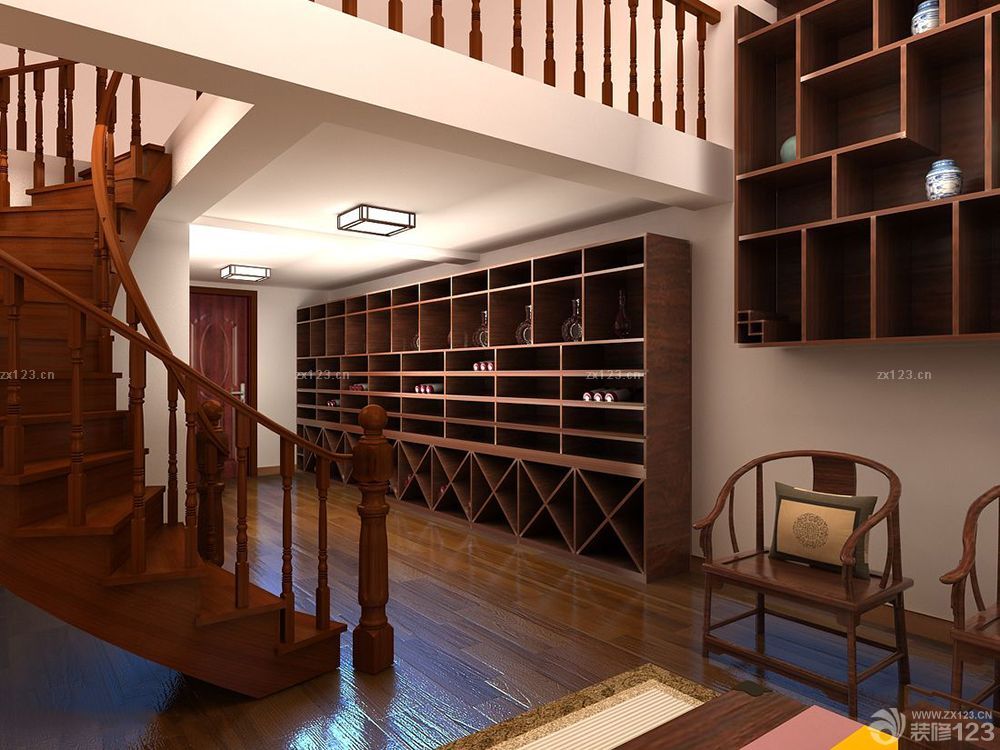 弧形梯楼中楼装修效果图大全2025
