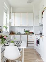 家装现代简约风格小户型厨房餐厅一体效果图欣赏