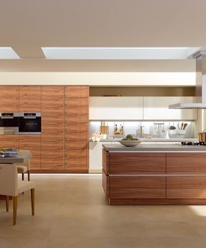 开放式厨房橱柜展厅设计装修效果图片