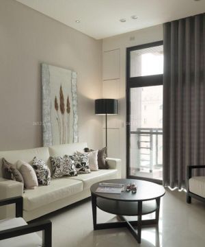 56平米简装小户型客厅现代简约风格装修实景图