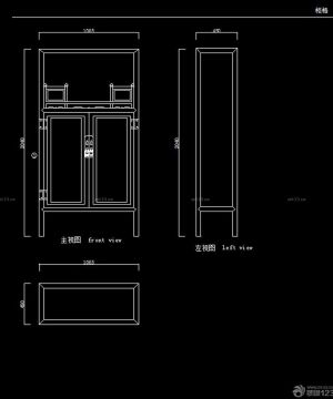 最新两开橱柜设计图纸