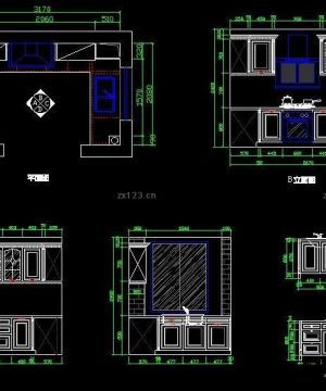 最新现代橱柜设计cad图纸