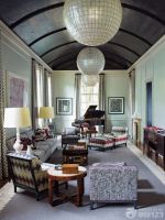 东南亚风格室内天花板贴图效果图