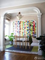 美式小别墅室内抽象装饰画设计图片大全