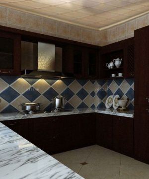 2023整体厨房墙面菱拼设计案例