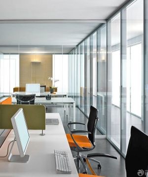 2023最新现代写字楼办公桌椅布局效果图片