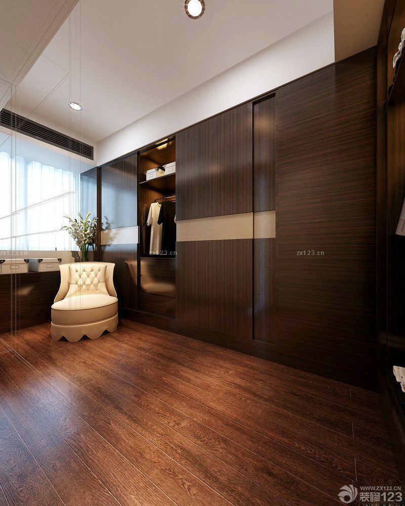 2025现代风格衣帽间推拉门装修效果图