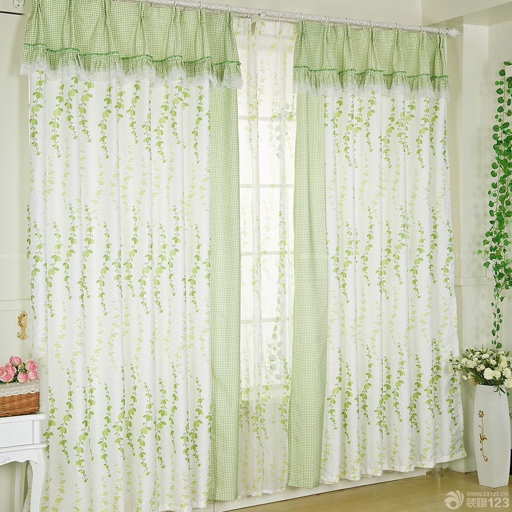 家装田园风格设计日韩窗帘装潢效果图片